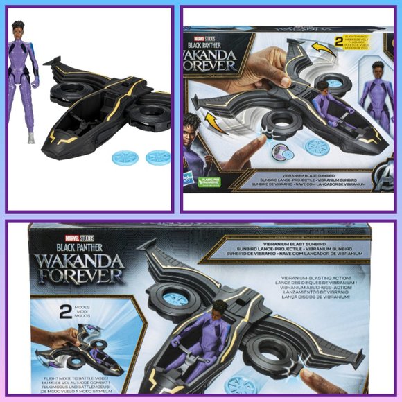 Marvel Black Panther Wakanda Forever Vibranium Blast Sunbird w/ Shuri - Picture 1 of 4